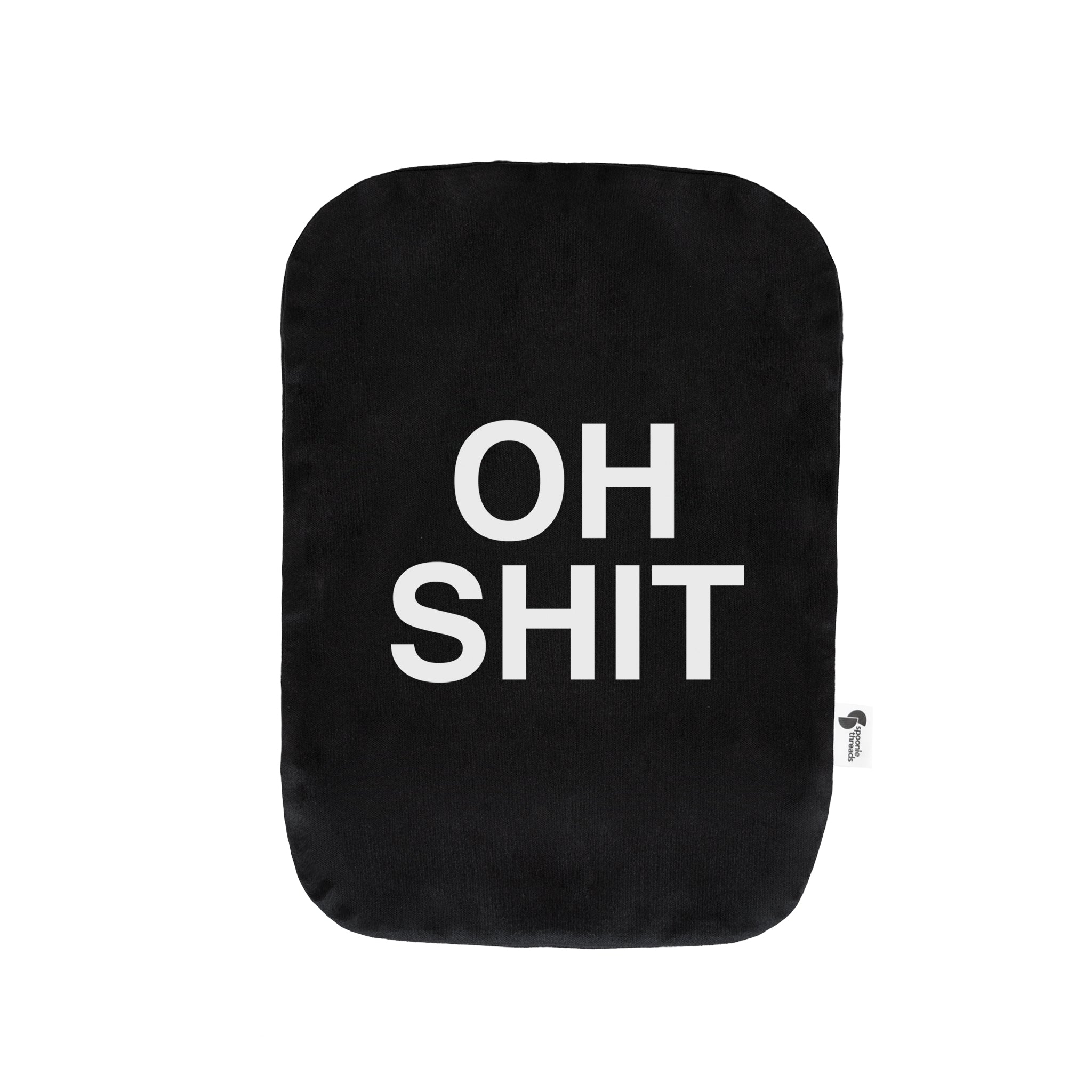 Black &quot;Oh Shit&quot; Elastic Ostomy Bag Cover