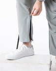 Closeup of open ankle zipper