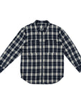 Flat of Denim Plaid Zip Front Shacket