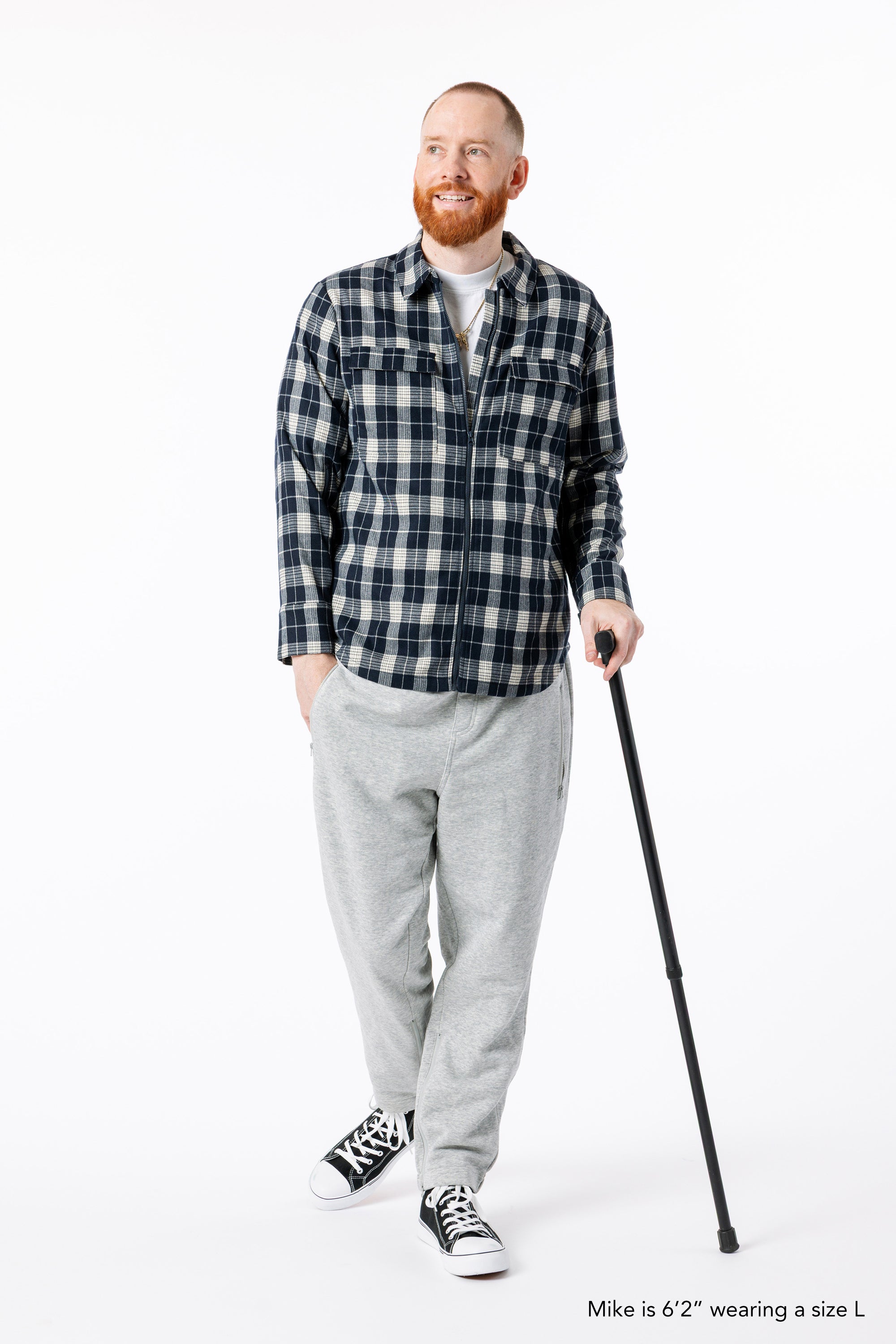 Mike is 6'2" wearing a size L