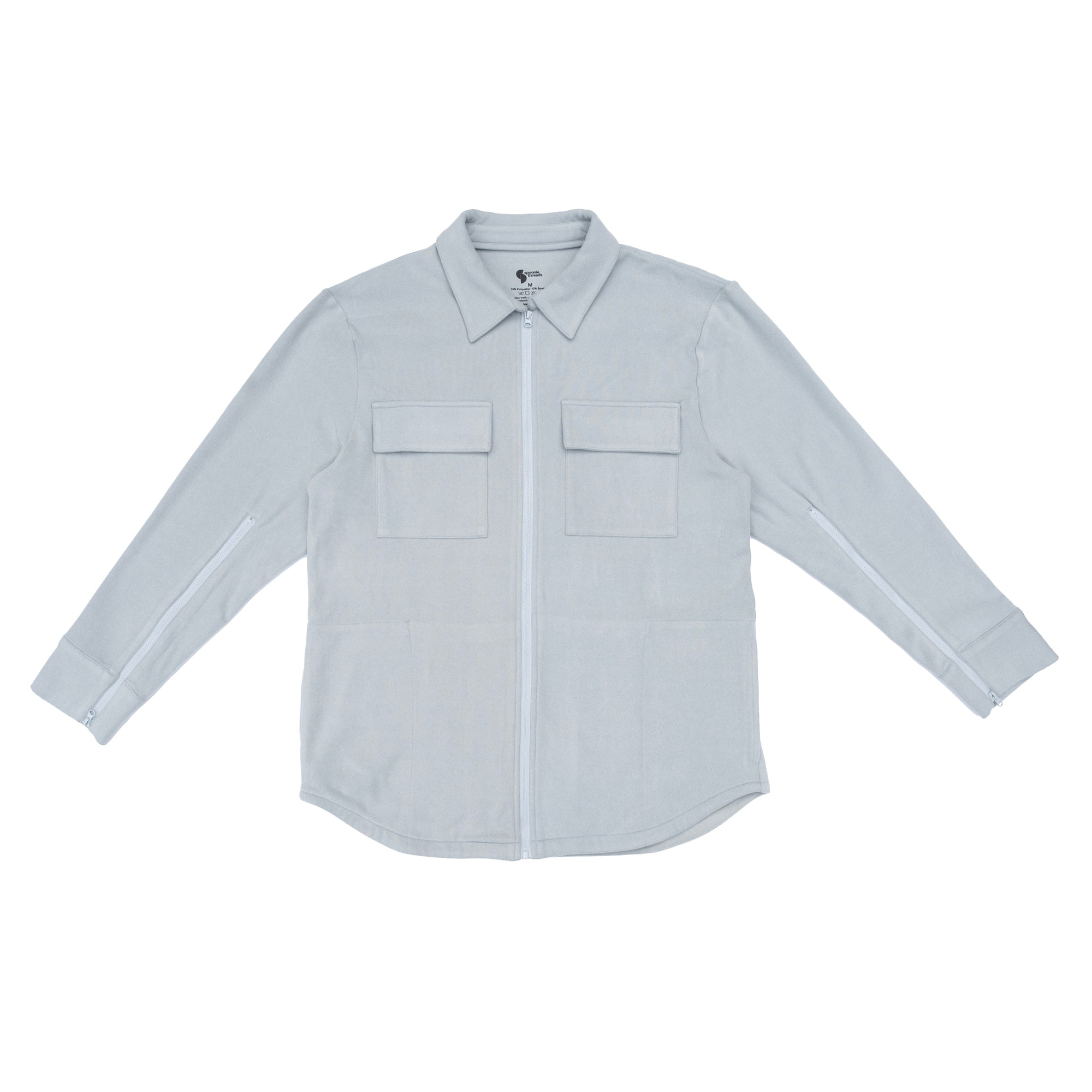 Flat of Stone Felt Solid Shacket