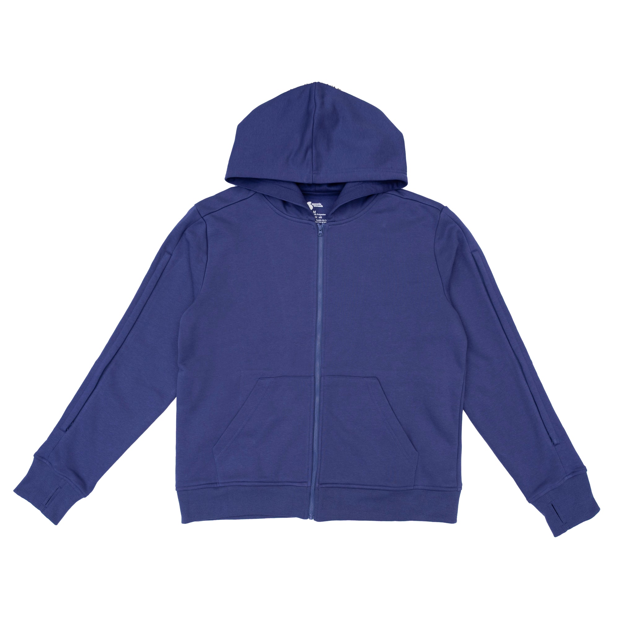 Flat of Full Zip Hoodie on white background