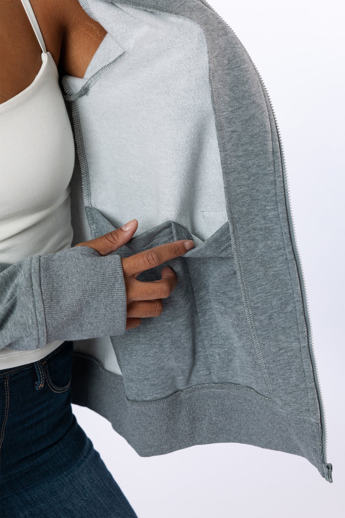 Closeup of interior pocket
