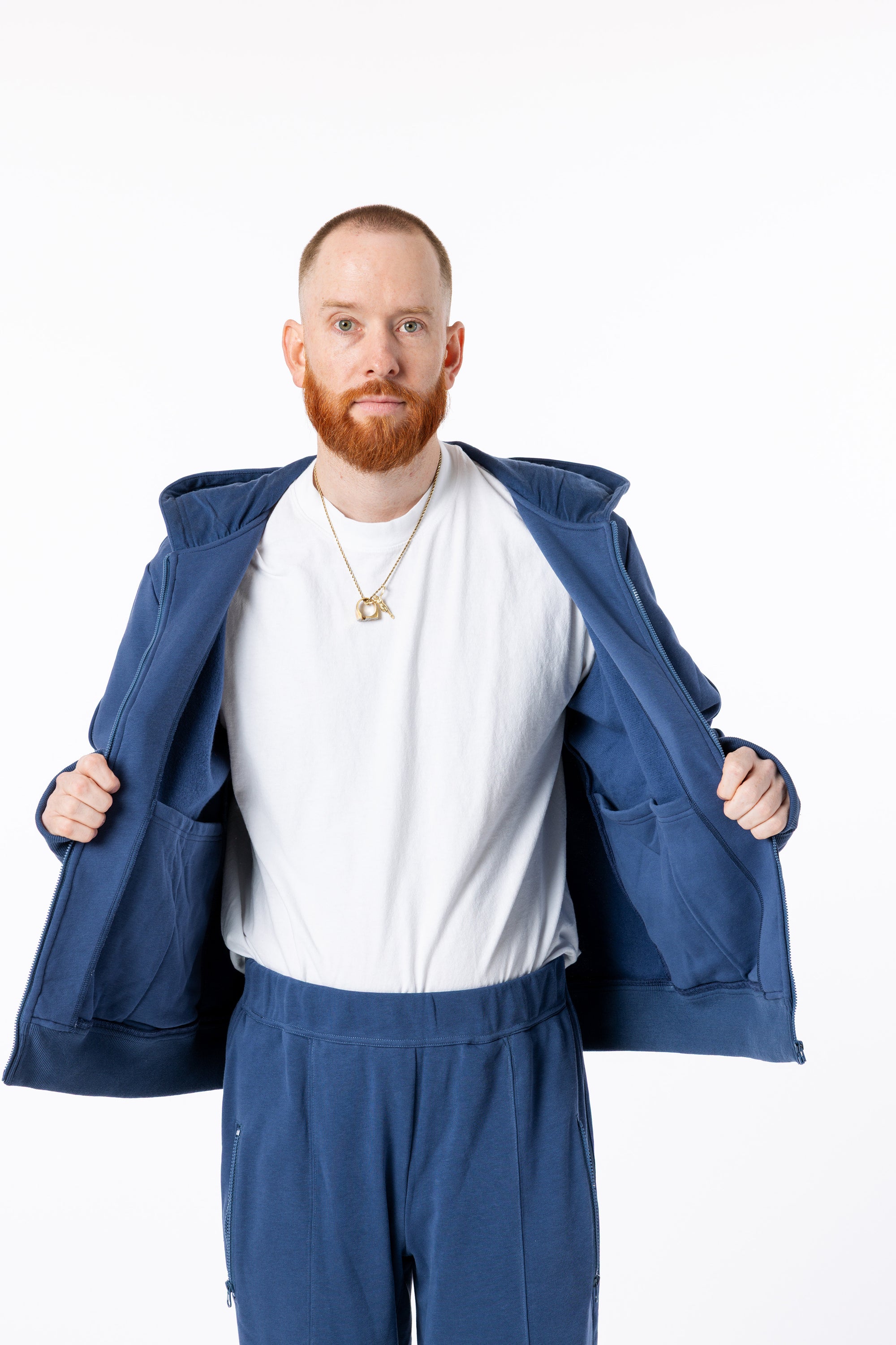 Mike showing inner pockets
