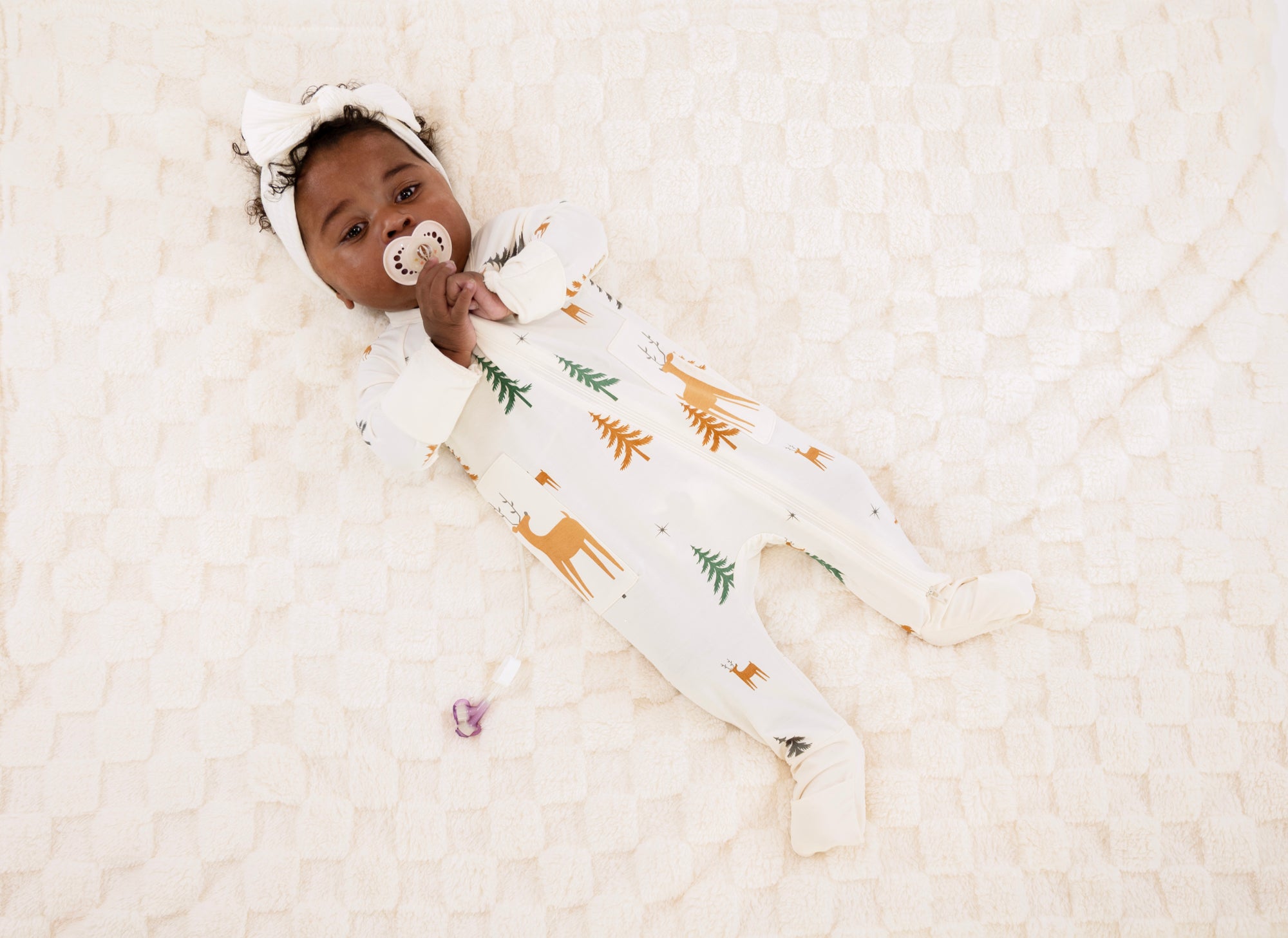 Baby in Thru the Trees G-Tube Pajamas with G-Tube