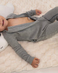 Heather Gray Rib G-Tube Pajamas