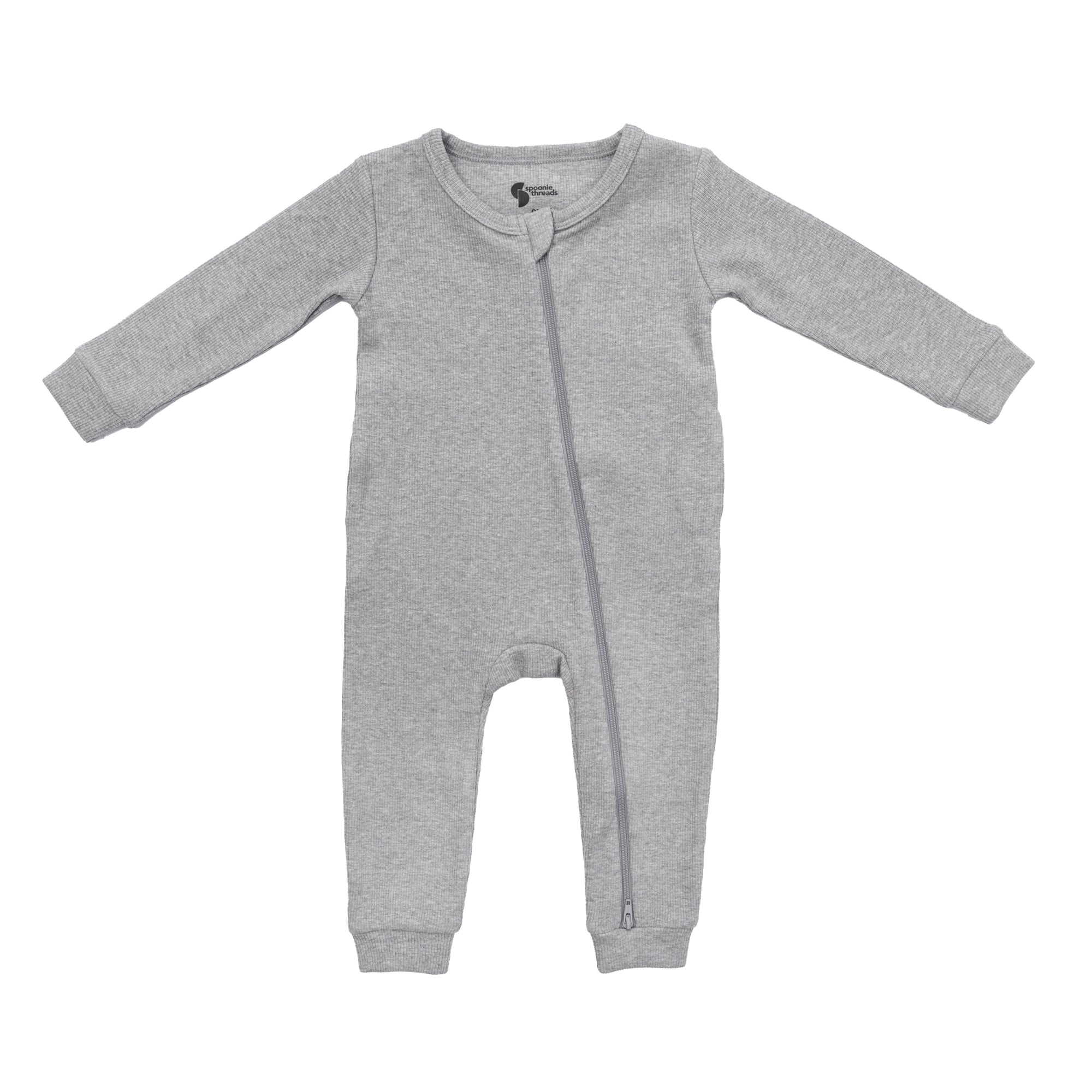 Flat image of Chunky Rib Heather Gray PJ