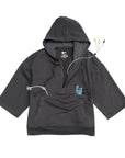 3/4 Sleeve Half-Zip Access Hoodie with medical devices 