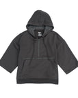 Vintage Black Adult 3/4 Sleeve Half-Zip Access Hoodie