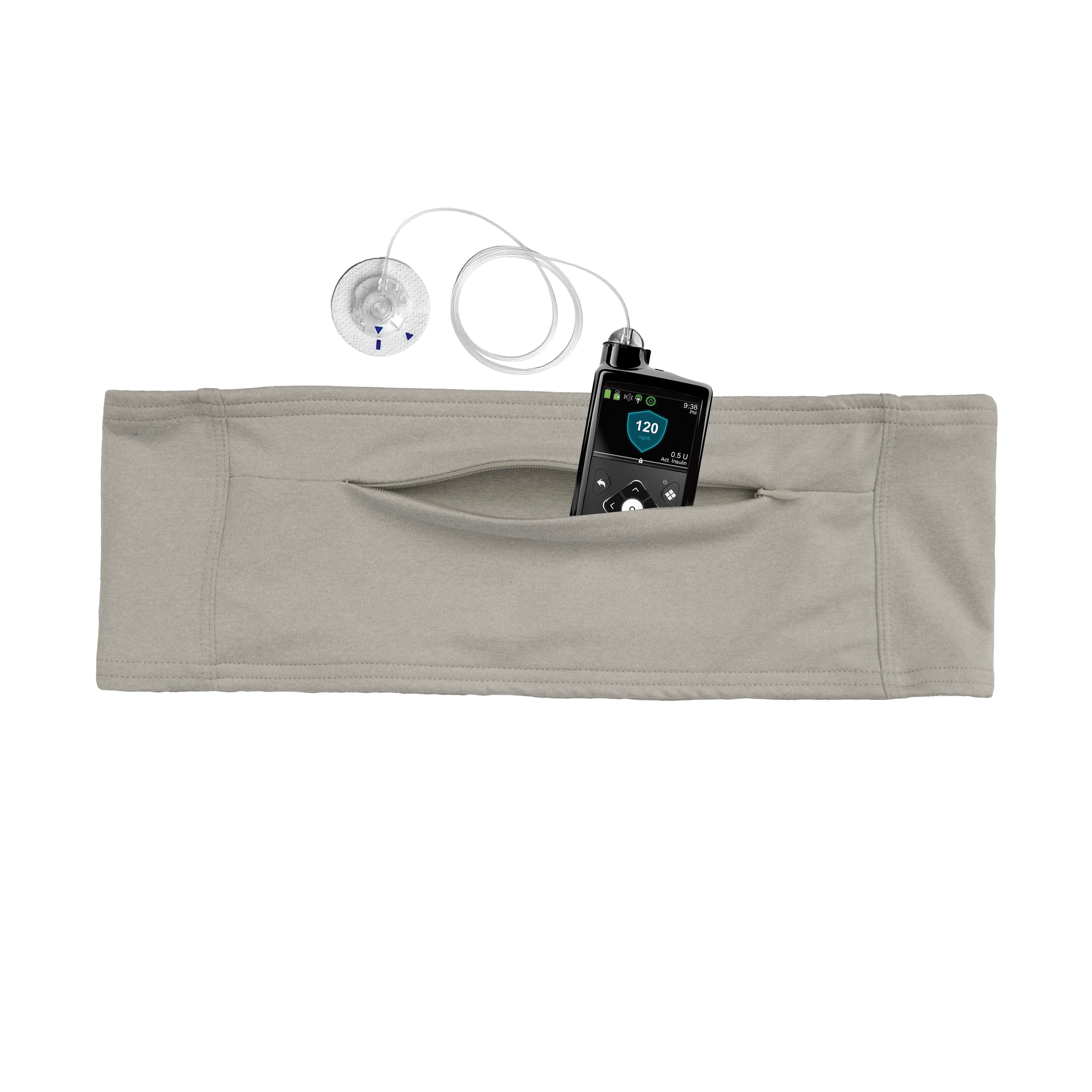 Toffee Double Pocket Belt with Insulin Pump