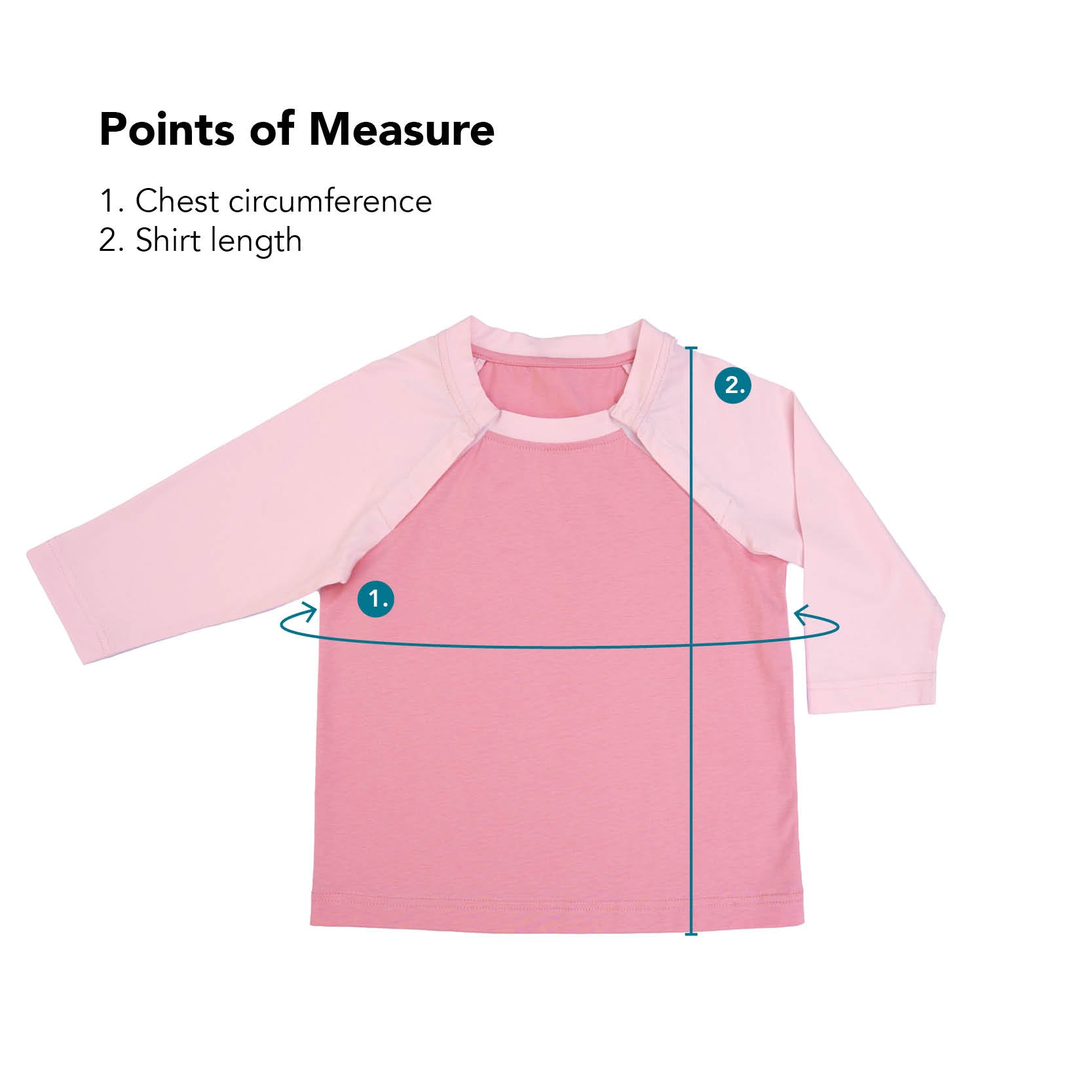 CB Kids Raglan Access Tee Points of Measure