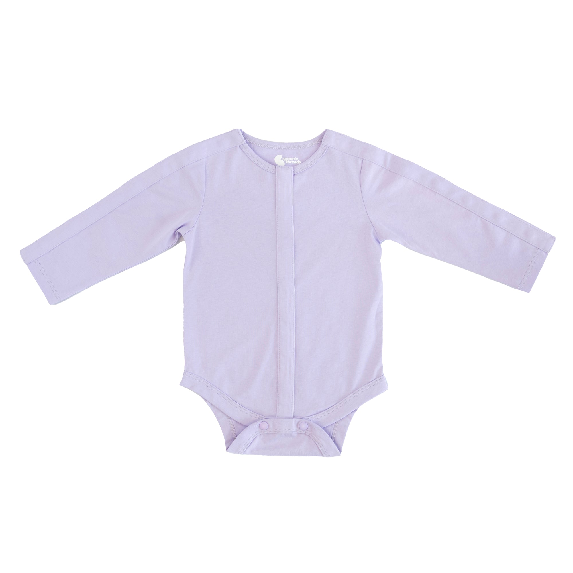 Longsleeve all access bodysuit in lavender