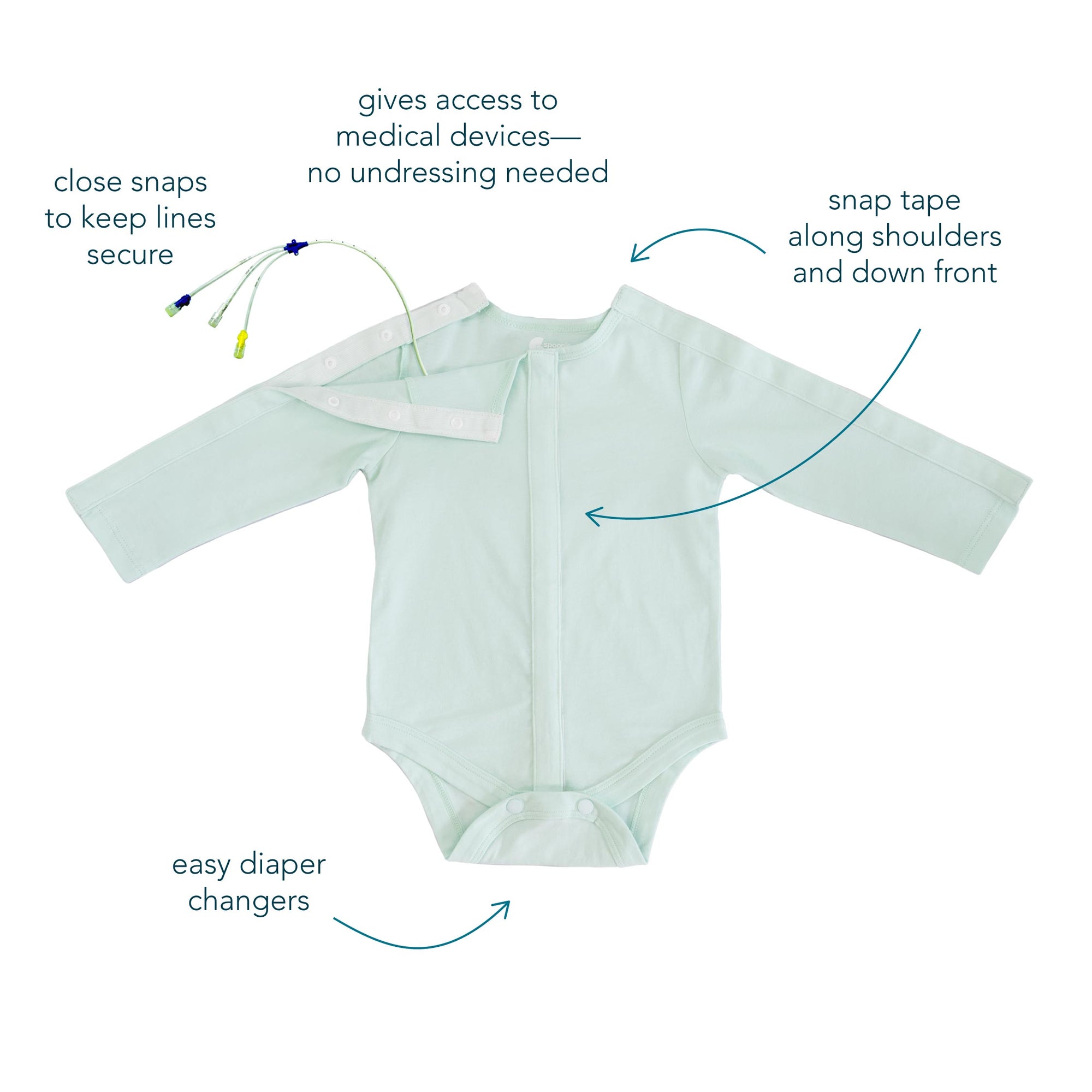 Longsleeve All Access Bodysuit Features