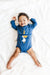 Boy in Pelican long sleeve tummy zip bodysuit