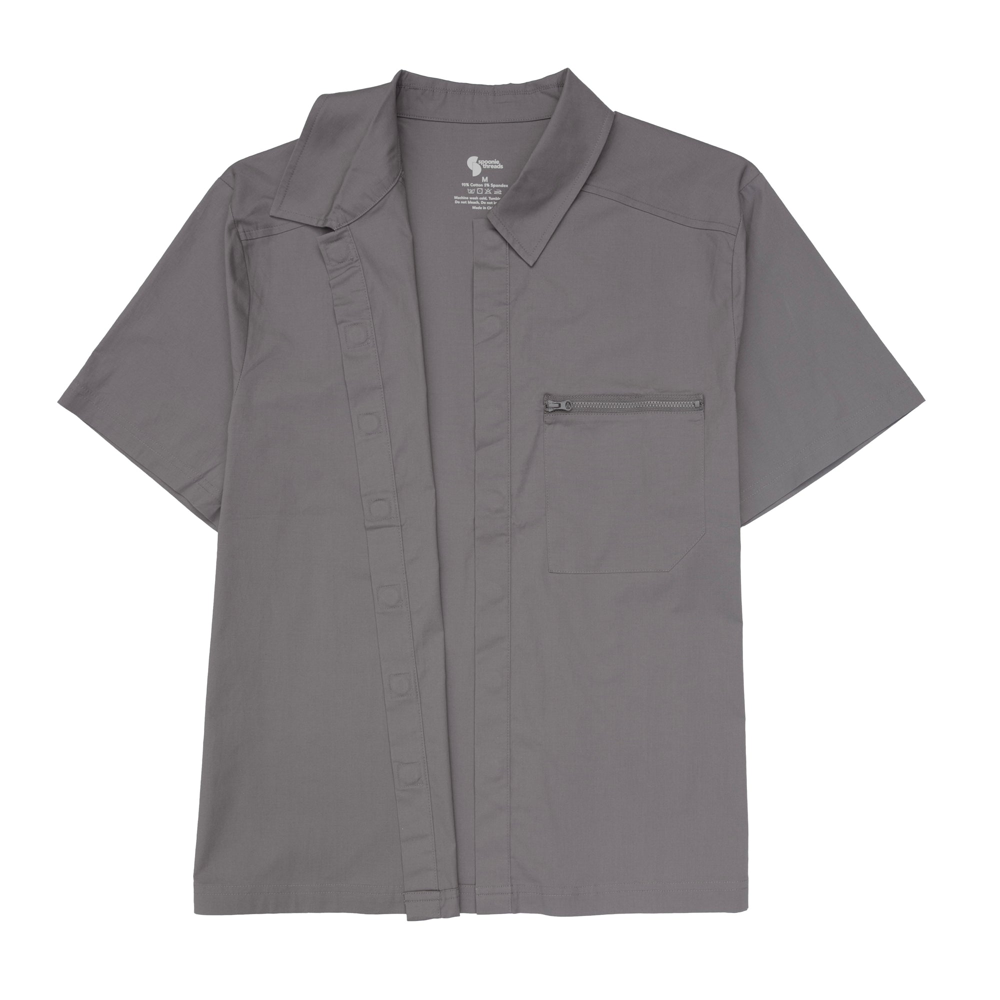 Flat of Mineral colored Magnetic Dress shirt with magnets 