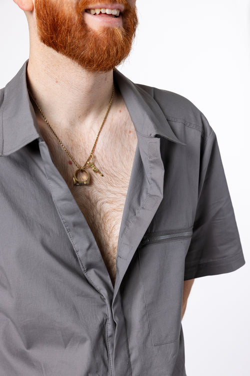 Mike wearing Magnetic Dress Shirt
