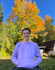 Mason Branstrator in Lilac Arm Zip Access Crew Sweatshirt 