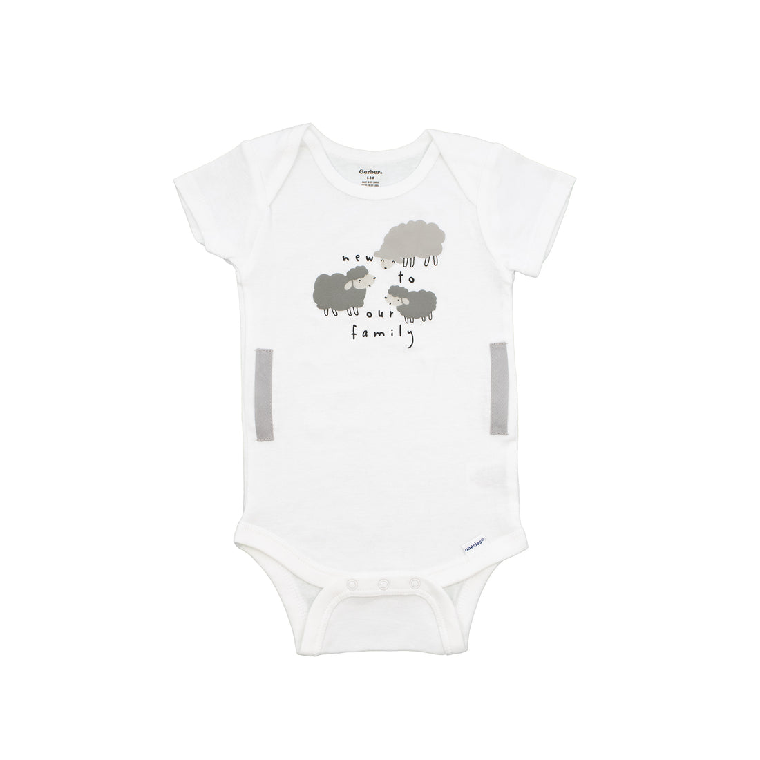 New To Our Family G-Tube Short Sleeve Baby Onesie
