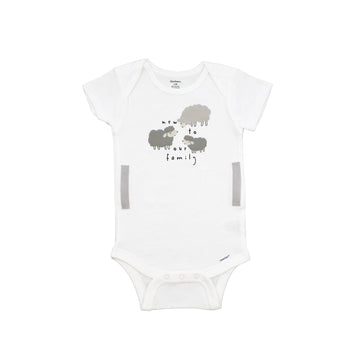 New To Our Family G-Tube Short Sleeve Baby Onesie