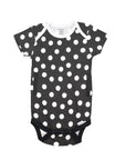 Black and White Polka Dots Short Sleeve Onesie FINAL CLEARANCE