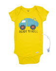 Ready to Roll G-Tube Short Sleeve Baby Onesie FINAL CLEARANCE