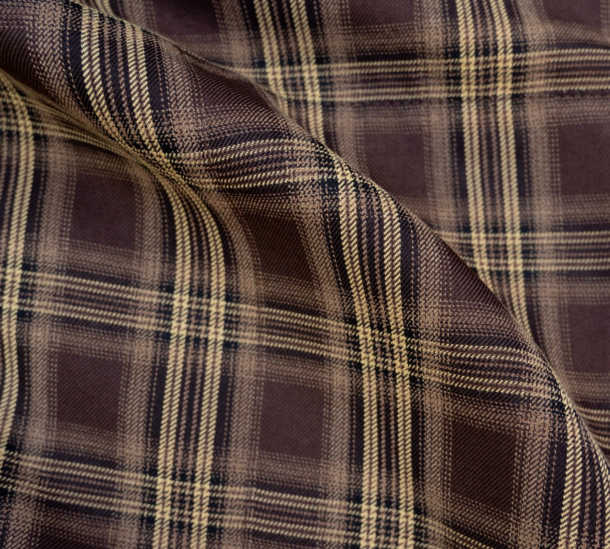 Closeup of Khaki Plaid Fabric