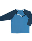 True Navy Colorblock Raglan Chemo Port Access Tee Shirt