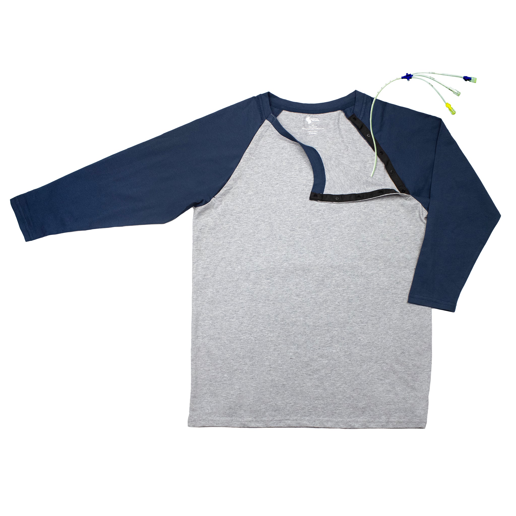 Adult Port Access Baseball Tee | Adaptive Apparel | Spoonie