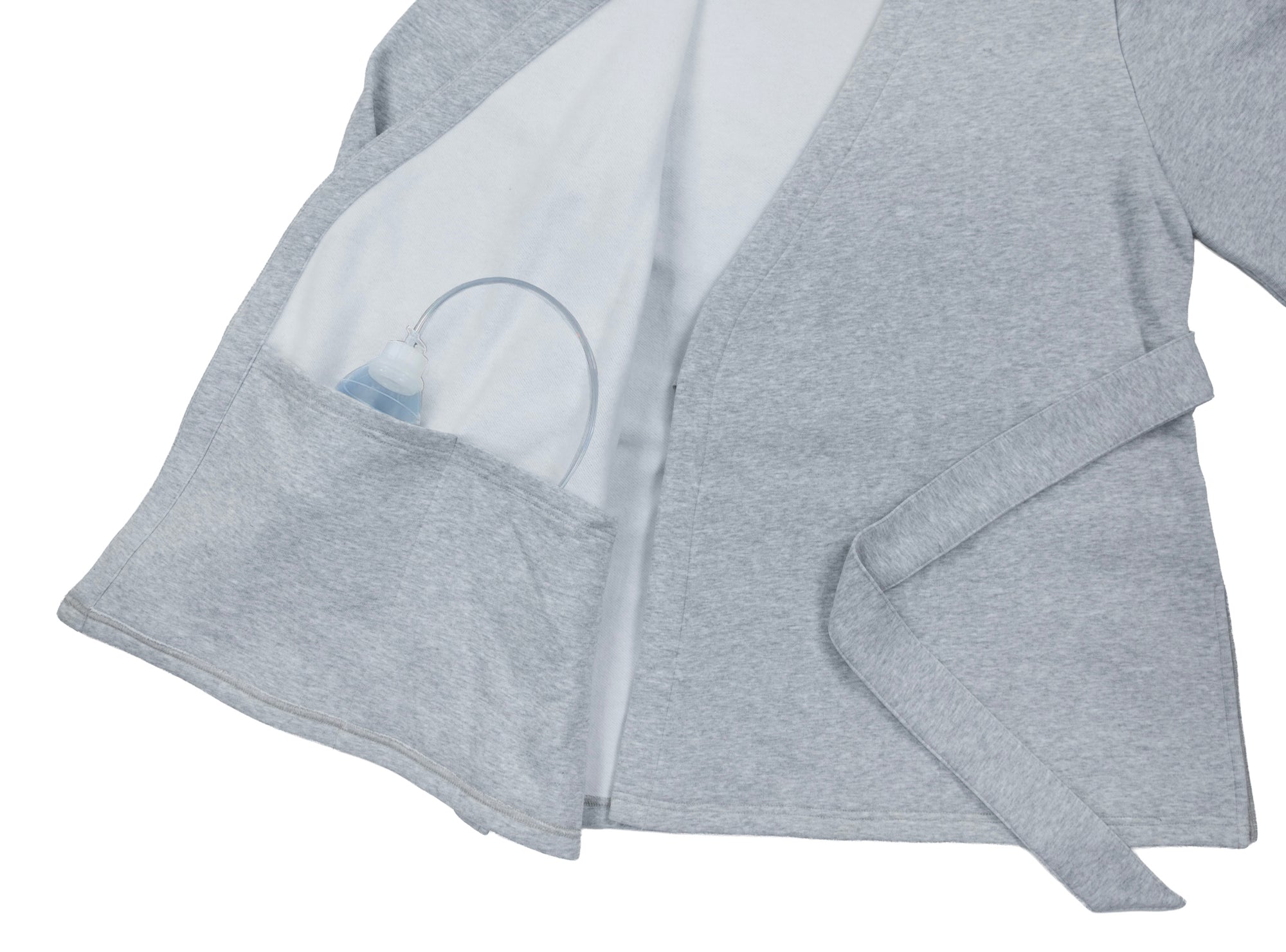 Closeup of drainage bulb in pocket