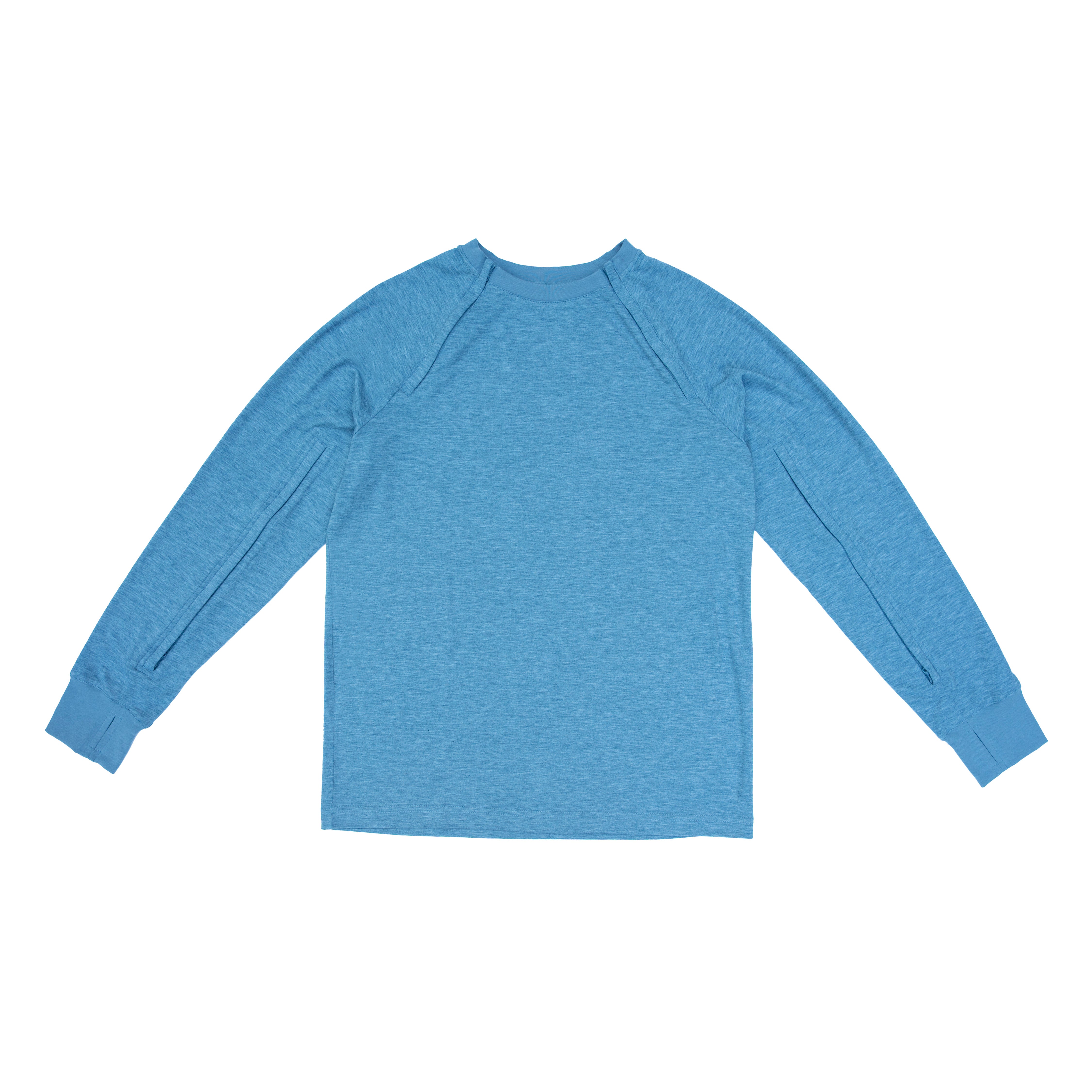Denim Adult Raglan and Arm Zip Access LS Tee – SpoonieThreads