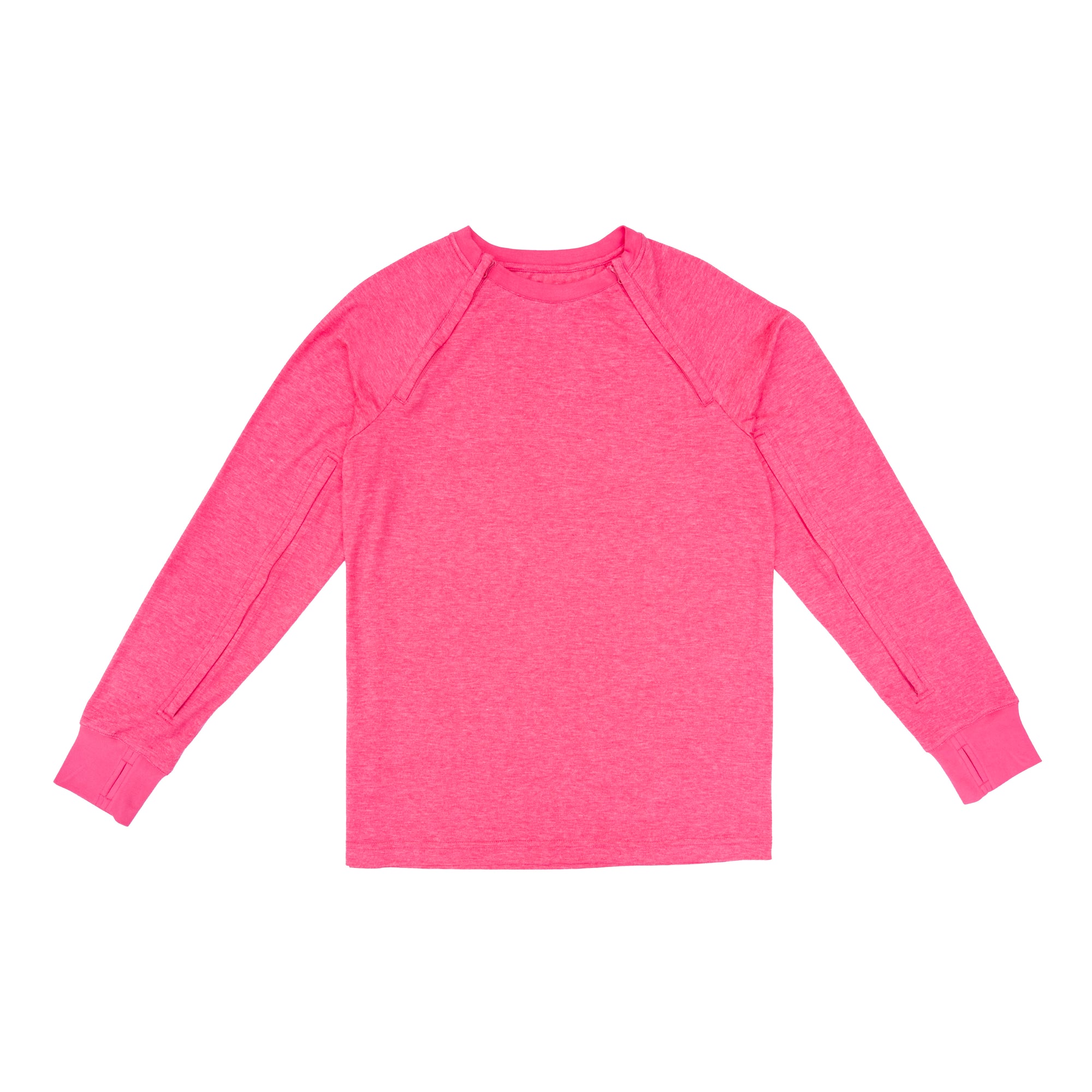 Flat of Sunset Adult Raglan and Sleeve Zip Access LS tee