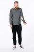 Mike wearing Raglan and Sleeve Zip Access Tee with sleeve open