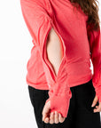Alex with open sleeve zipper