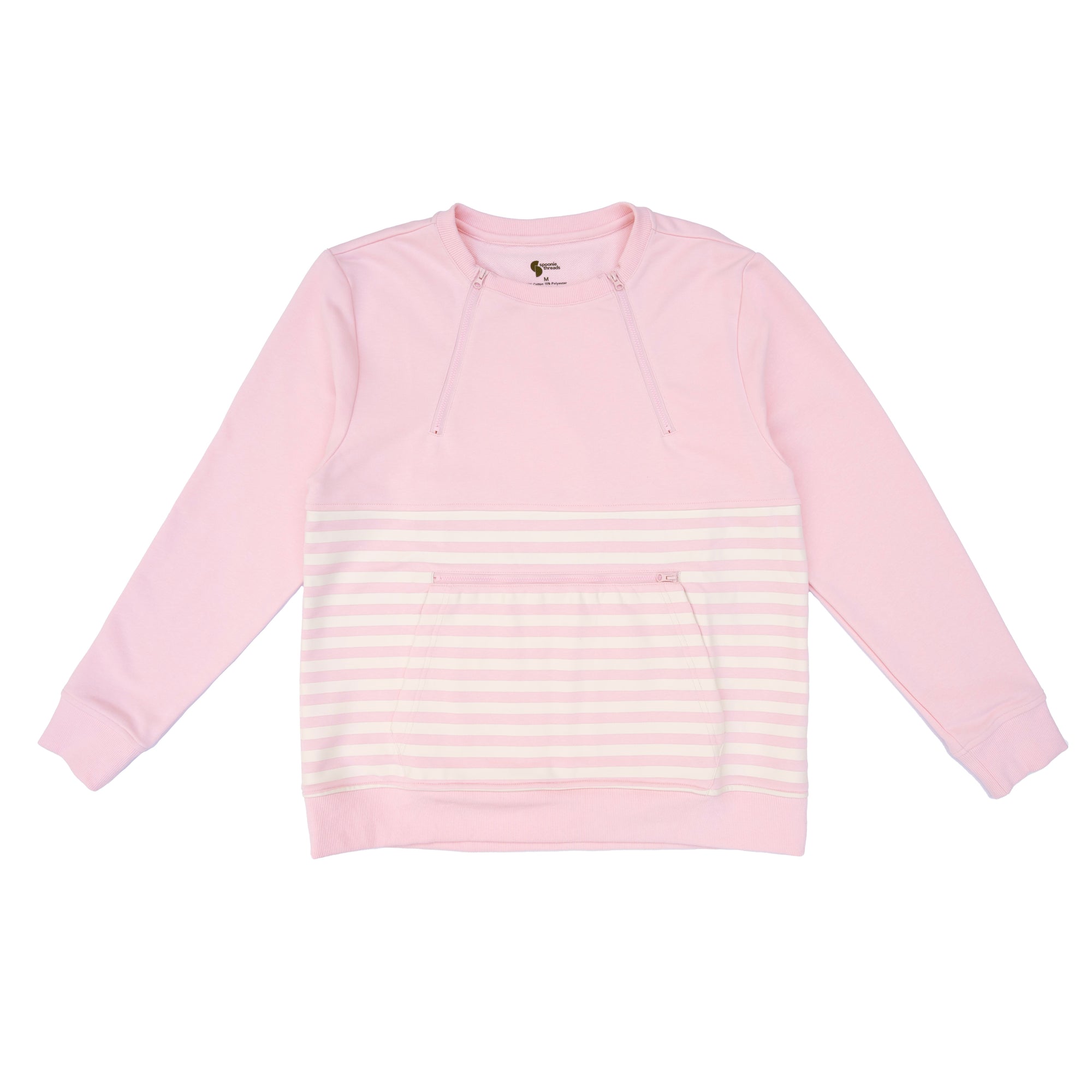 Flat of Adult Stripe Zip Access Sweatshirt