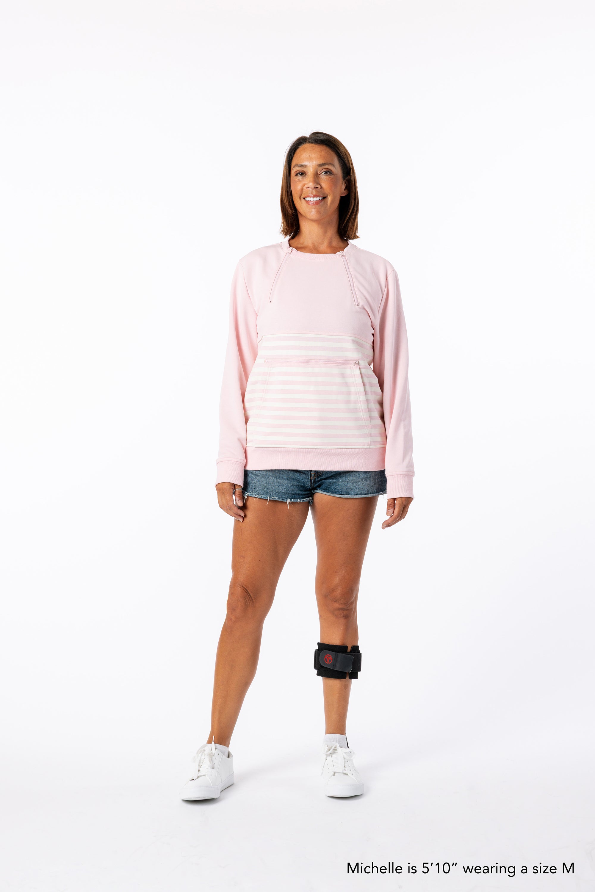 Michelle is 5'10" wearing a size M