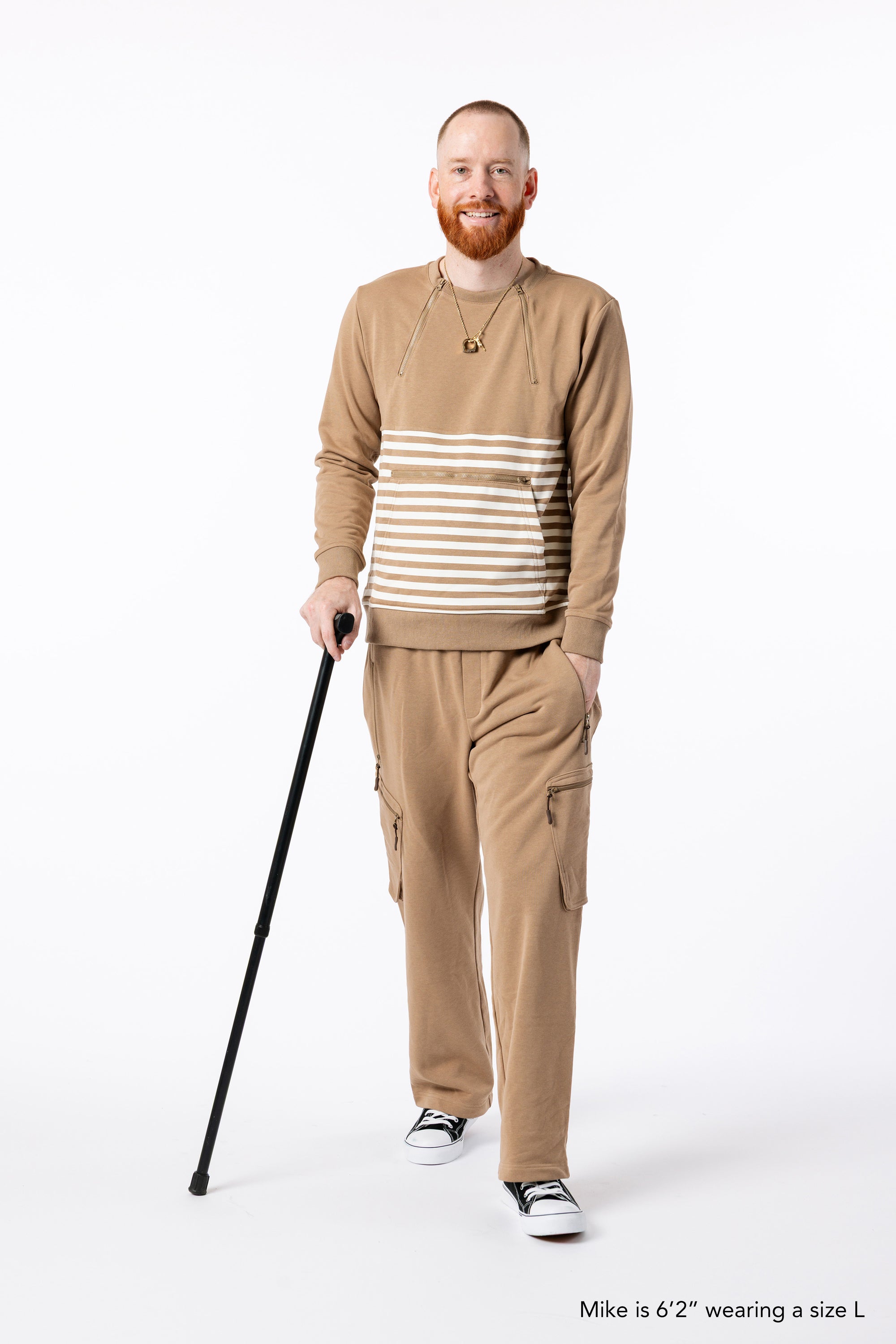 Mike is 6'2" wearing a size L