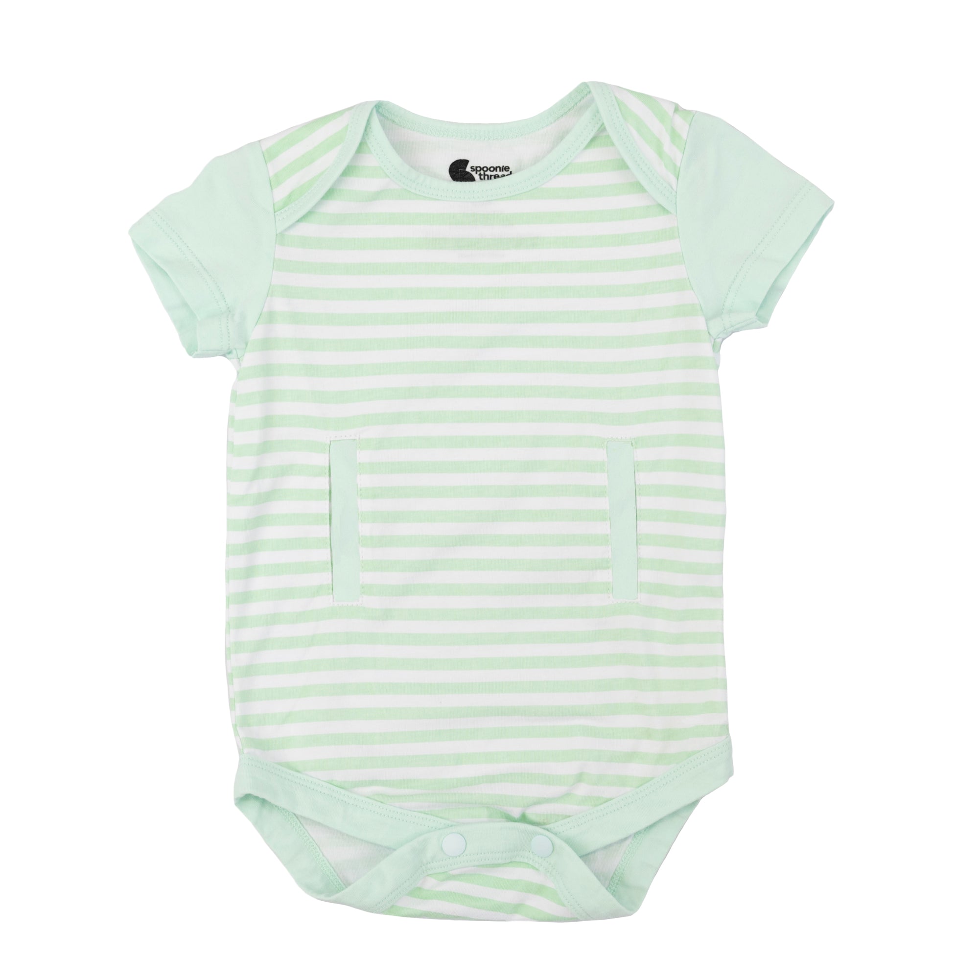 Mint short sleeve g tube bodysuit