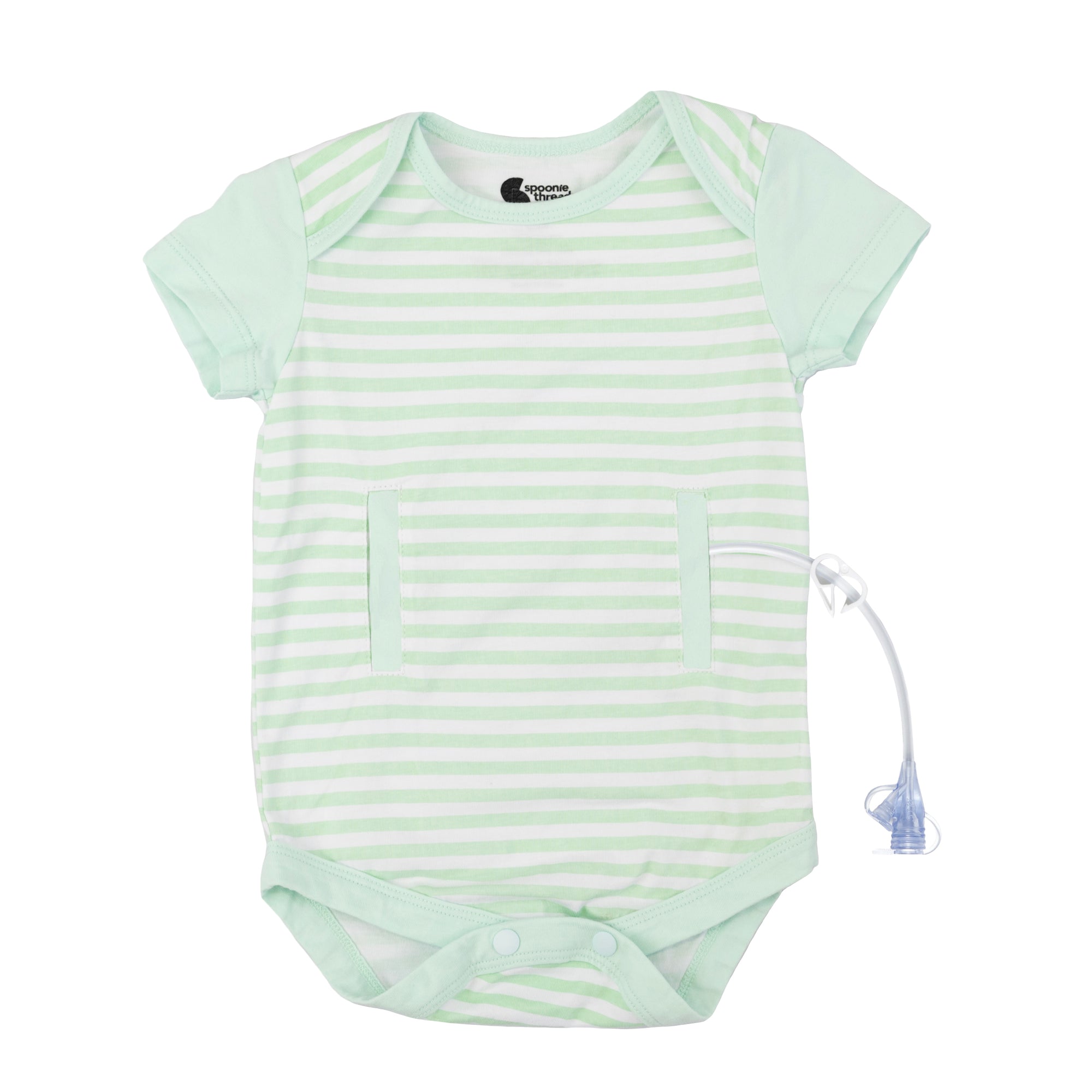 short sleeve g tube bodysuit in mint