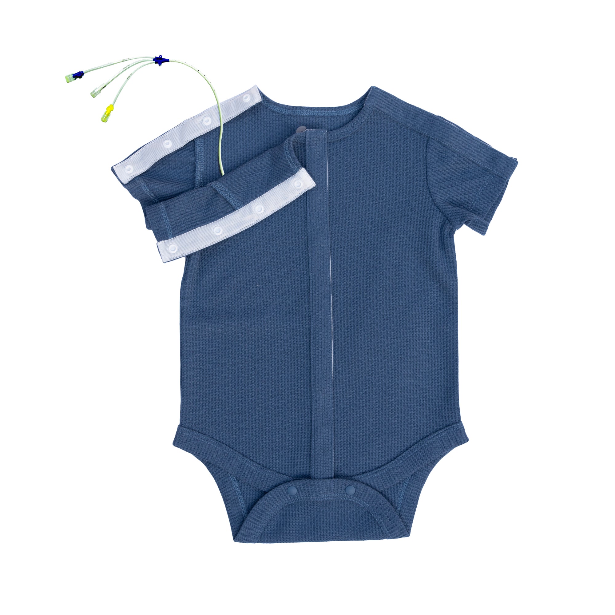 Dusty Blue Waffle Knit  Preemie to 4T All-Access Bodysuit