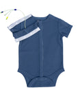 Dusty Blue Waffle Knit  Preemie to 4T All-Access Bodysuit