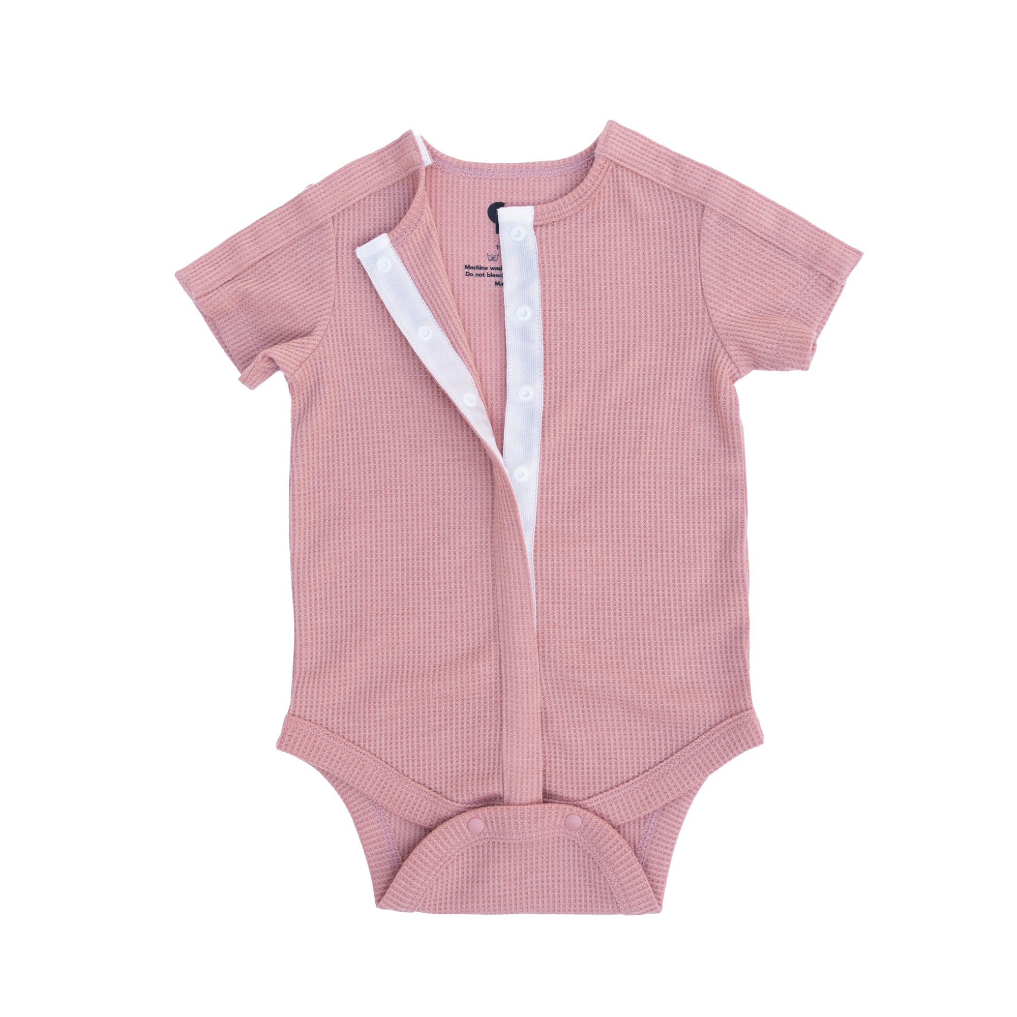 Dusty Pink Waffle Knit Preemie to 4T All-Access Bodysuit