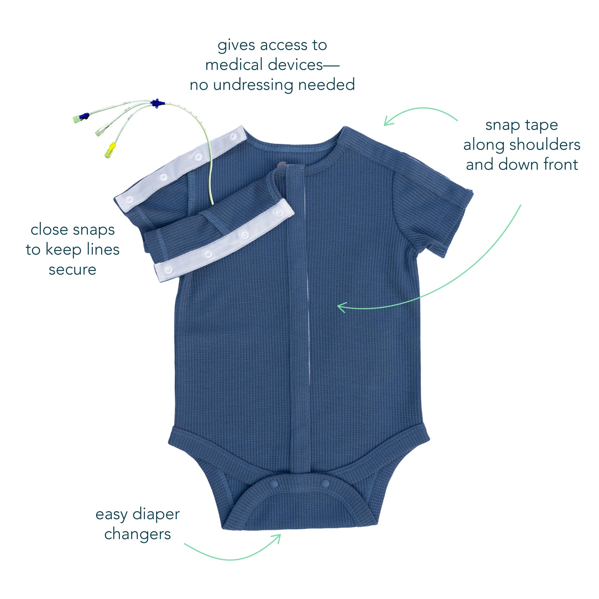 All access bodysuit with highlighted features