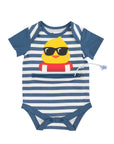 Flat of Duckie Tummy Zip Bodysuit with Tube