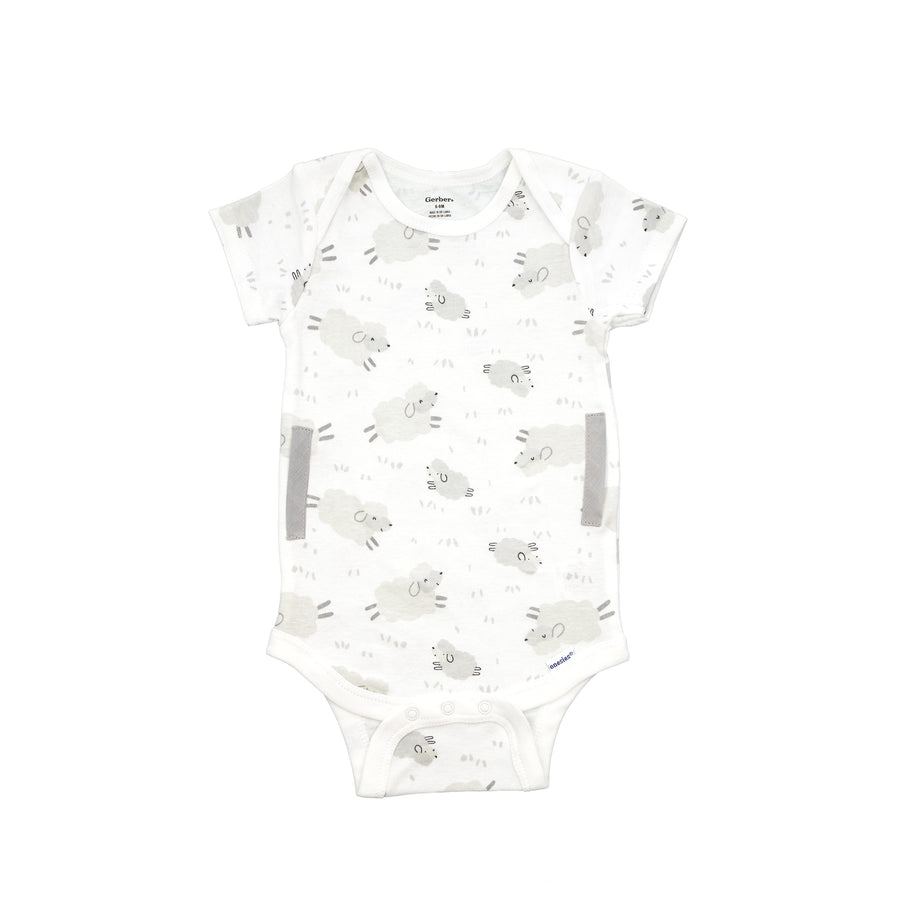 Sheep Sleep G-Tube Short Sleeve Baby Onesie