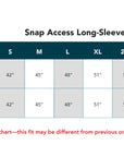 Black Adult Snap Access Long-Sleeve Tee Shirt