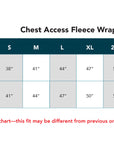 Black Adult Chest Access Fleece Wrap Top