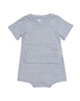 Heather Gray Kids Tummy Access Bodysuit, G-Tube, Catheter, Ostomy