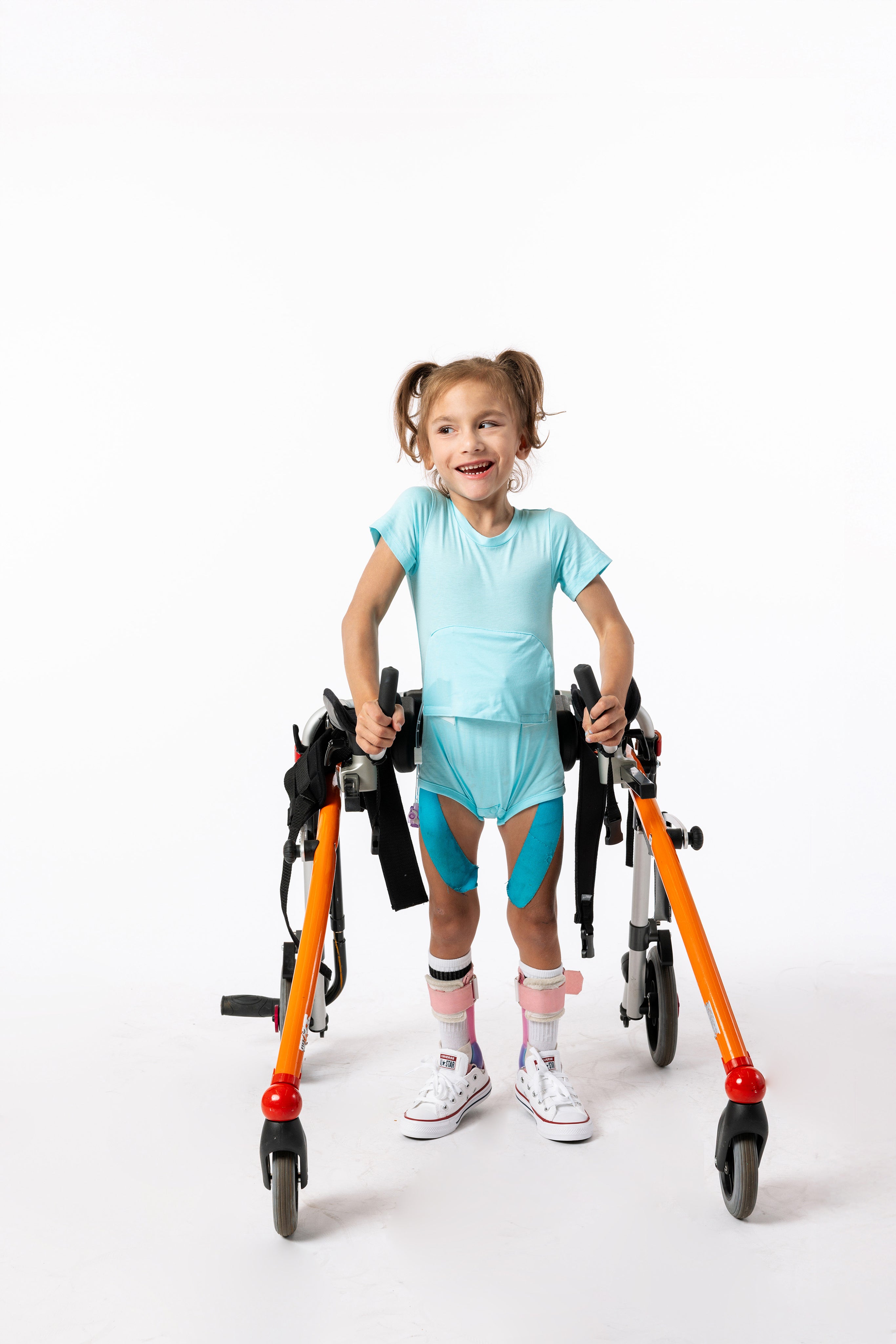 Blue Kids Tummy Access Bodysuit, G-Tube, Catheter, Ostomy