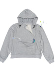 Gray Adult Chest & Abdomen Zipper Access Hoodie