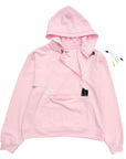 Pink Zipper Access Hoodie with devices
